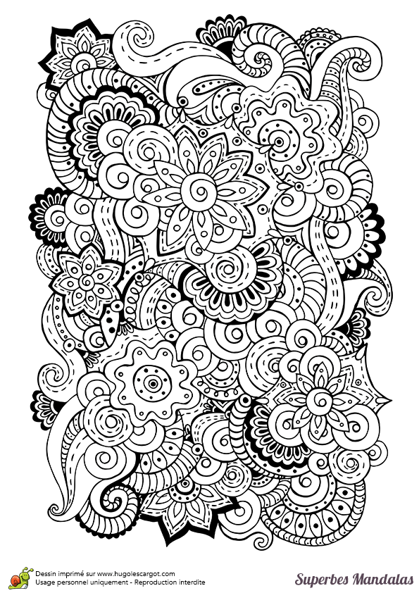 Coloriage Adultes Avec Des Fleurs Motif Noir Et Blanc Doodle Couronne  Floral Mandala Bouquet Line Dessin Adulte à imprimer