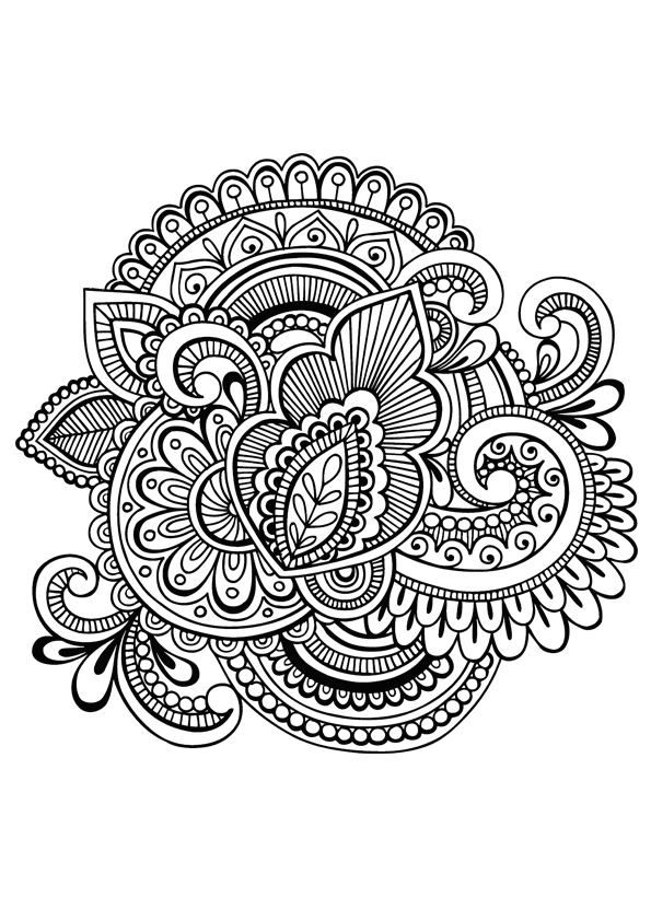 Coloriage Mandala de fleur en Ligne Gratuit à imprimer