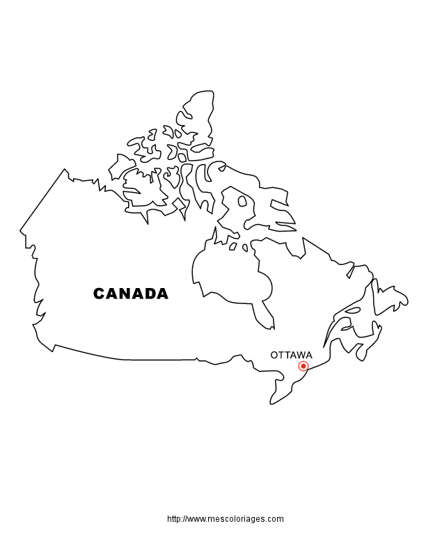Карты стран раскраски. Канада очертания страны. Очертания Канады на карте. Контур Канады. Карта Канады черно белая.