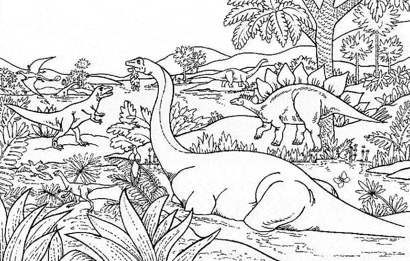 Coloriage géant Les dinosaures