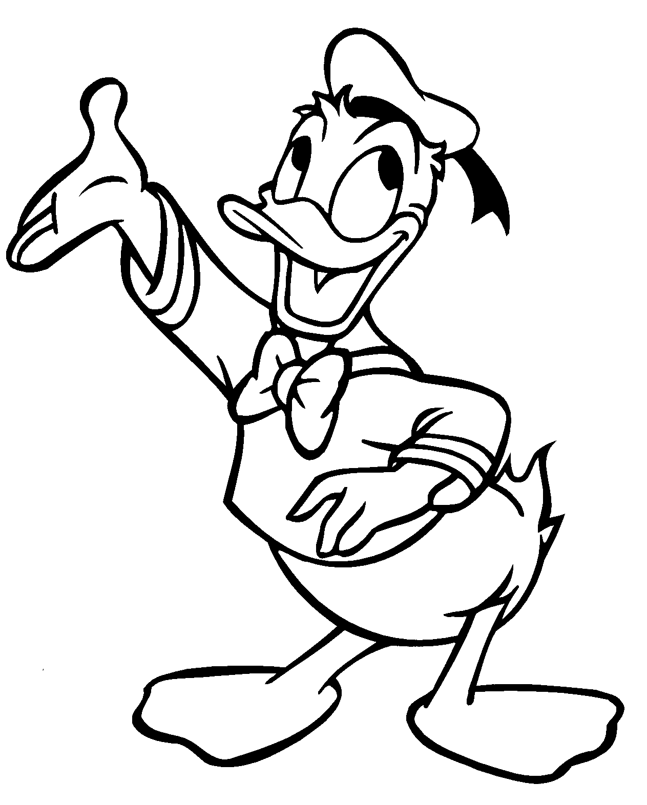 Dessins Gratuits à Colorier - Coloriage Donald Duck à imprimer