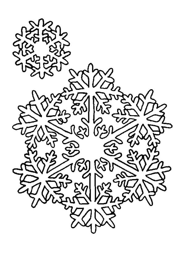 Coloriage Beau petit flocon de neige à imprimer dans les coloriages Flocon  - dessin à imprimer