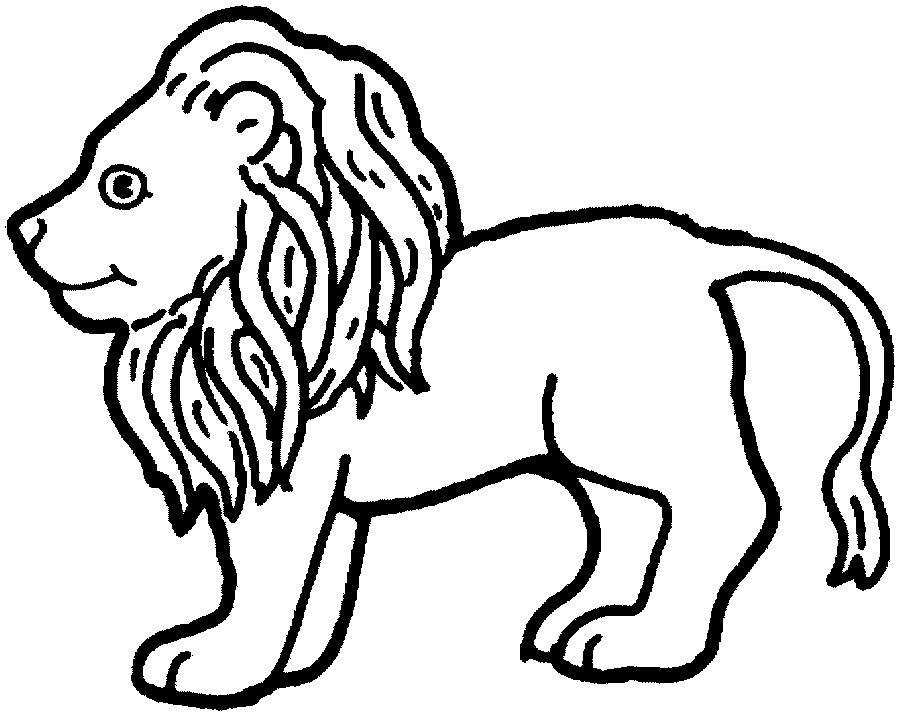 Coloriage Adulte Lion et lionne en repos - Dessin gratuit à imprimer