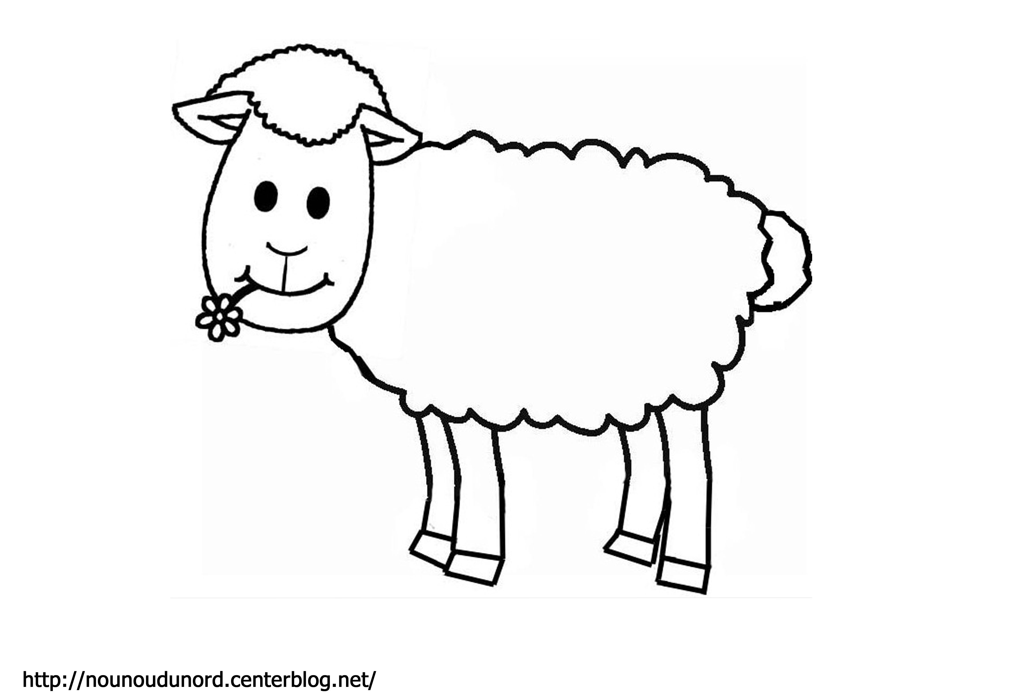 Coloriage mouton facile maternelle 2 ans 