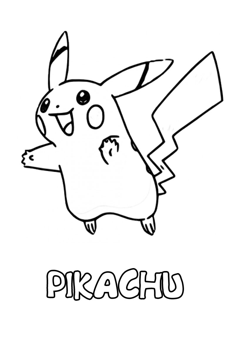 Dessins Gratuits à Colorier - Coloriage Pokemon Pikachu à imprimer