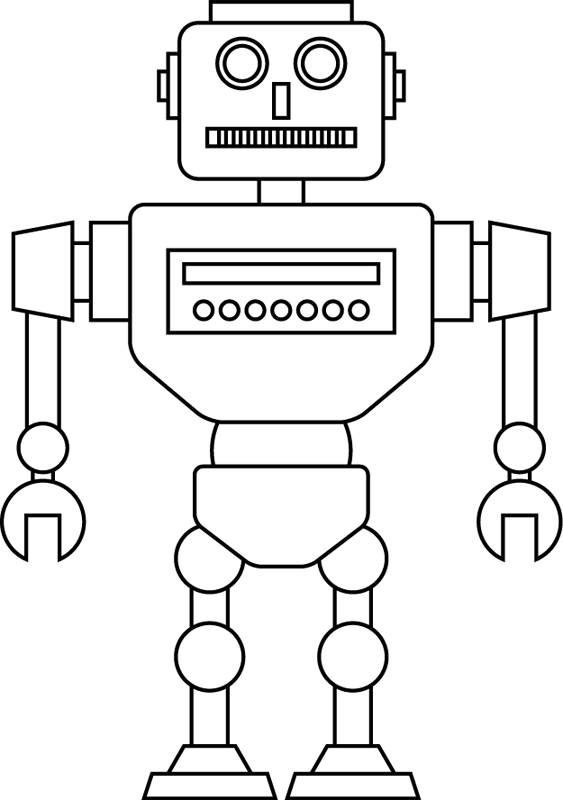 Coloriage Robot Facile - télécharger et imprimer gratuit sur