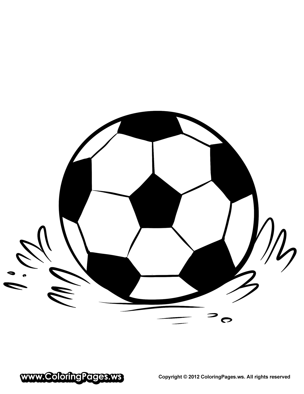 Coloriage - Ballon de football  Coloriages à imprimer gratuits