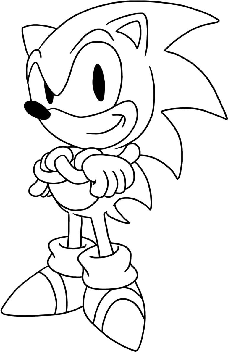 Dessins Gratuits à Colorier - Coloriage Super Sonic à imprimer