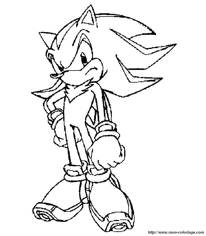 Coloriage sonic shadow the Hedgehog à imprimer