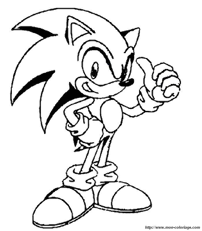 Dessins Gratuits à Colorier - Coloriage Super Sonic à imprimer