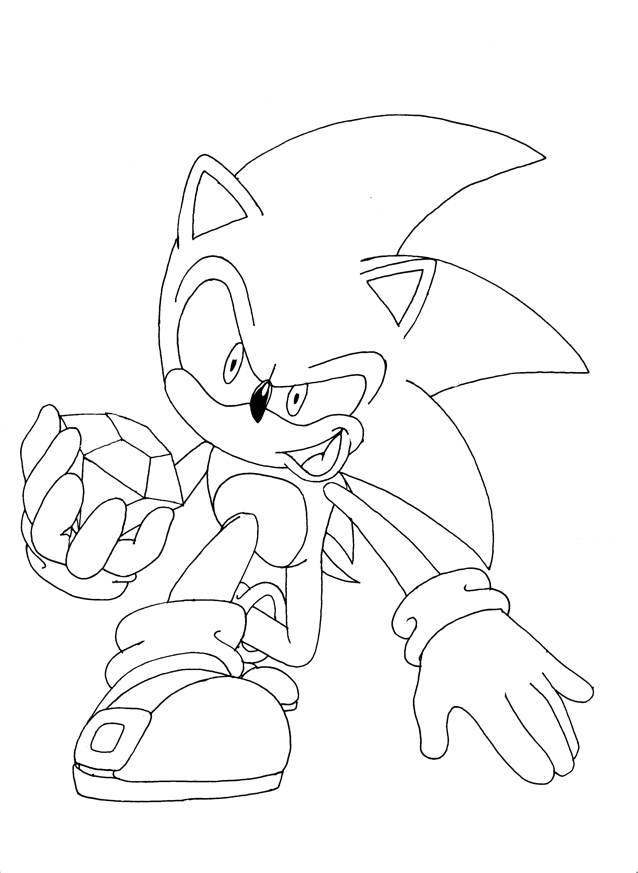 Dessins Gratuits à Colorier - Coloriage Super Sonic à imprimer